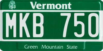 VT license plate MKB750