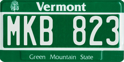 VT license plate MKB823