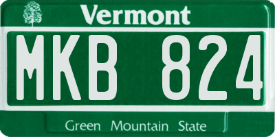 VT license plate MKB824