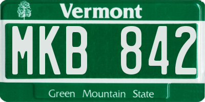 VT license plate MKB842
