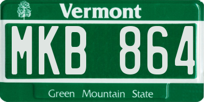 VT license plate MKB864
