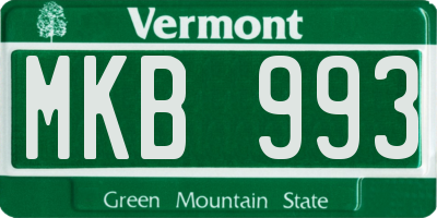 VT license plate MKB993
