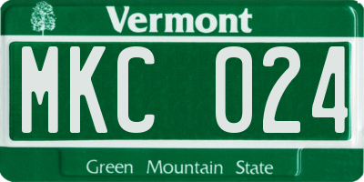 VT license plate MKC024