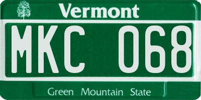 VT license plate MKC068