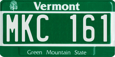 VT license plate MKC161