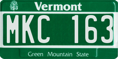 VT license plate MKC163