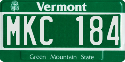VT license plate MKC184