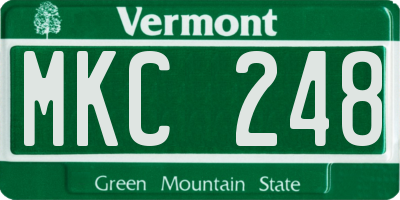 VT license plate MKC248