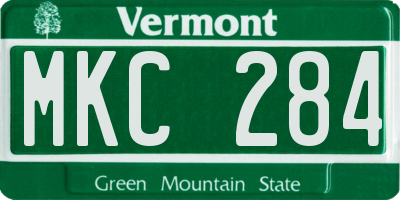 VT license plate MKC284