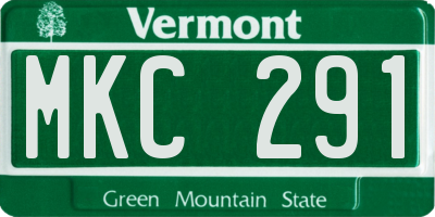 VT license plate MKC291