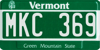VT license plate MKC369