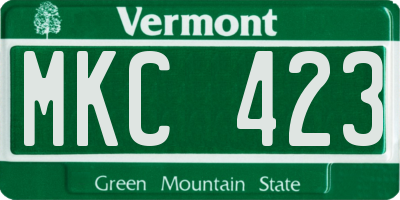 VT license plate MKC423