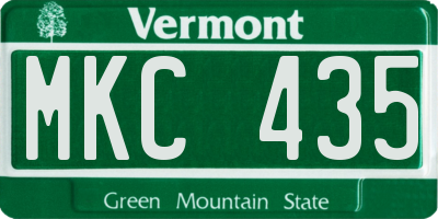 VT license plate MKC435