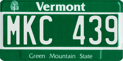 VT license plate MKC439