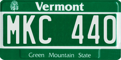 VT license plate MKC440