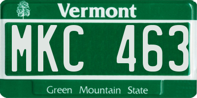 VT license plate MKC463