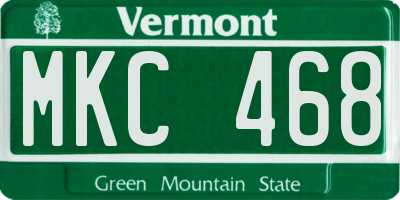 VT license plate MKC468
