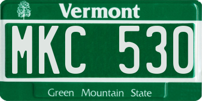 VT license plate MKC530