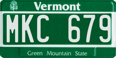 VT license plate MKC679