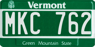 VT license plate MKC762
