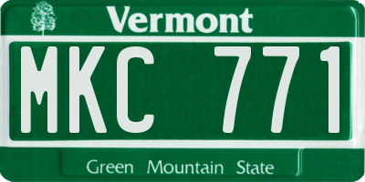 VT license plate MKC771