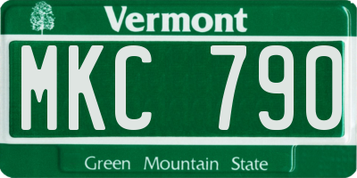 VT license plate MKC790
