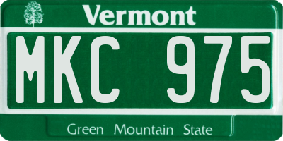 VT license plate MKC975