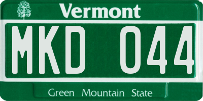 VT license plate MKD044