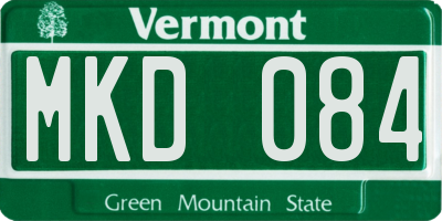 VT license plate MKD084