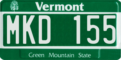 VT license plate MKD155
