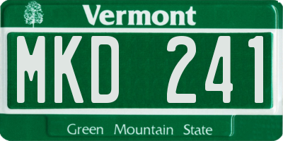 VT license plate MKD241