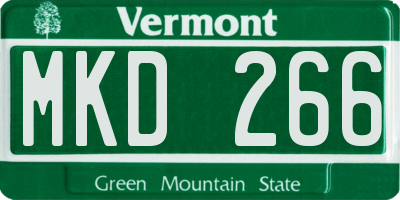 VT license plate MKD266