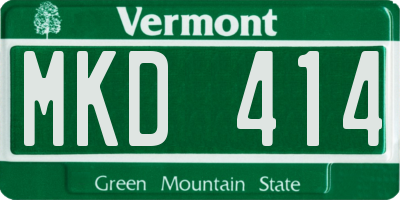 VT license plate MKD414