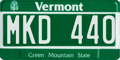VT license plate MKD440