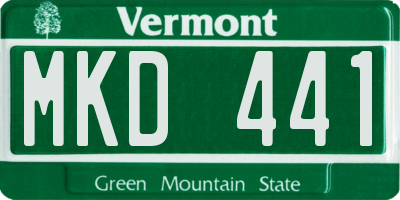VT license plate MKD441