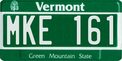 VT license plate MKE161