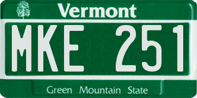 VT license plate MKE251