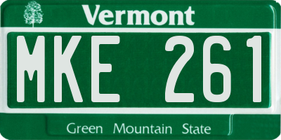 VT license plate MKE261