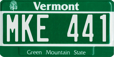 VT license plate MKE441