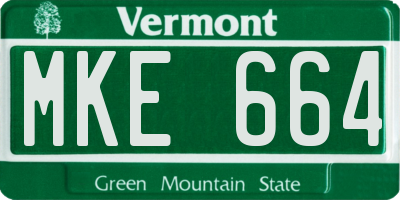 VT license plate MKE664