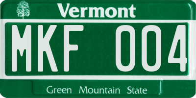 VT license plate MKF004