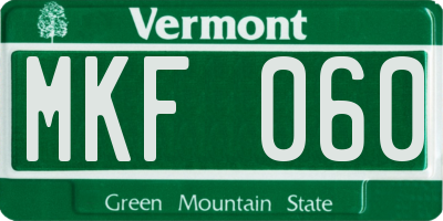 VT license plate MKF060