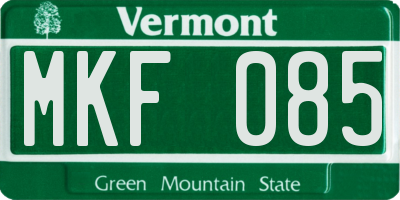 VT license plate MKF085