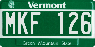 VT license plate MKF126