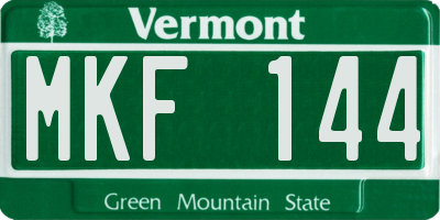 VT license plate MKF144