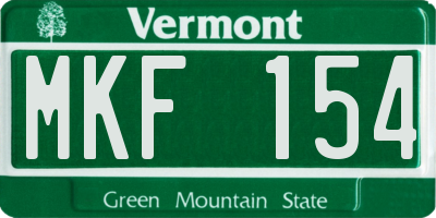 VT license plate MKF154