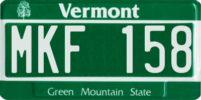 VT license plate MKF158
