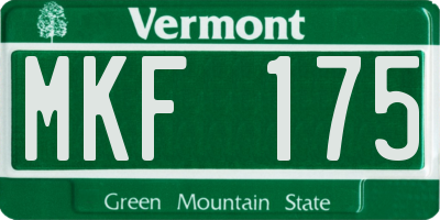 VT license plate MKF175
