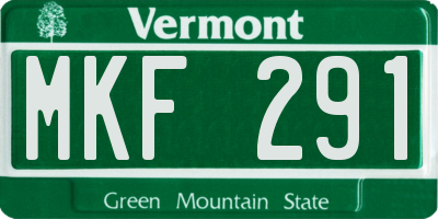 VT license plate MKF291