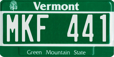 VT license plate MKF441